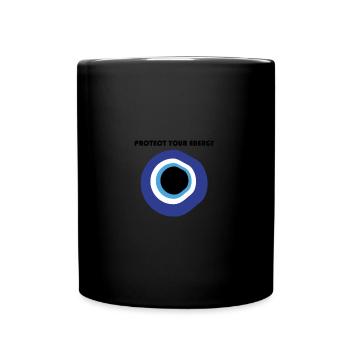 Protect your Energy - Tasse einfarbig - Schwarz - Vorne