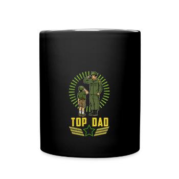 Top Dad Top Dad Father's Day Military Soldiers - Full Colour Mug - black - Front