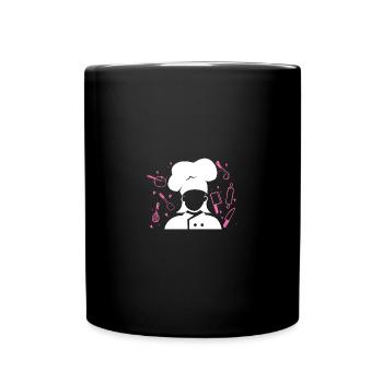 Köchin Kochen Restaurant Kochkunst - Tasse einfarbig - Schwarz - Vorne