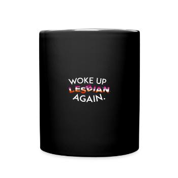 Lesben LGBT Pride Lesbian Rainbow Flag - Tasse einfarbig - Schwarz - Vorne