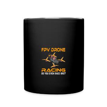 FPV Drone Racing - Tasse einfarbig - Schwarz - Vorne