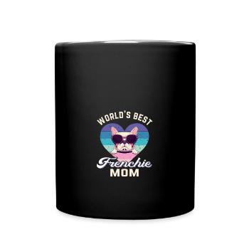 Französische Bulldogge French Bulldog Frenchie - Full Colour Mug - black - Front
