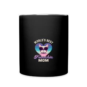 Französische Bulldogge French Bulldog Frenchie - Full Colour Mug - black - Front