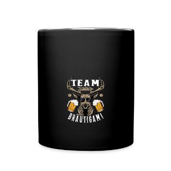 Team Bräutigam Junggesellenabschied JGA Feiern - Tasse einfarbig - Schwarz - Vorne