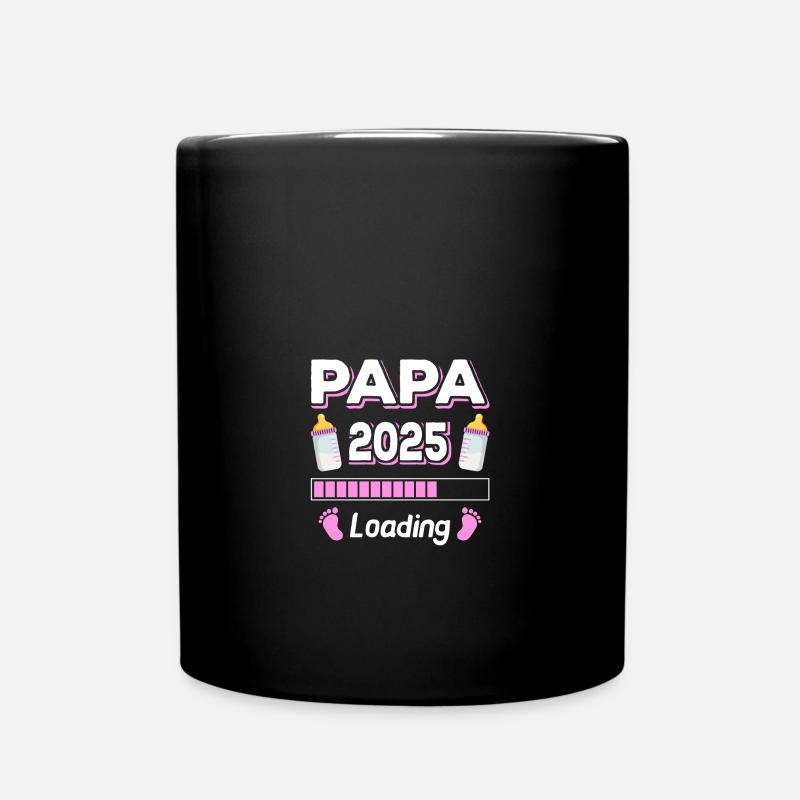 Papa Loading 2025 Père Fête des Pères - Mug uni - noir