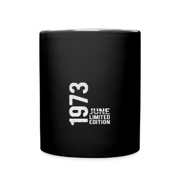 June 1973 limited edition Year of birth - Full Colour Mug - black - Front
