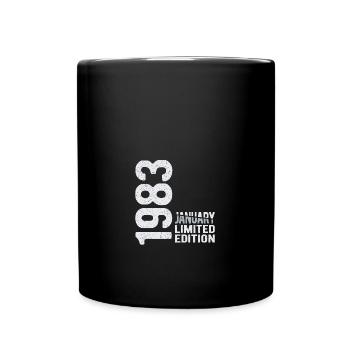 January 1983 limited Edition Year of birth - Full Colour Mug - black - Front