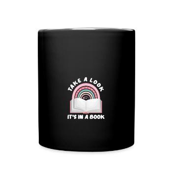 Books Book Reading Bookworm Bookworm Bookaholic - Full Colour Mug - black - Front