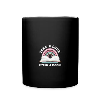 Books Book Reading Bookworm Bookworm Bookaholic - Full Colour Mug - black - Front