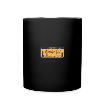 Brooklyn Girl New York License Plate - Tasse einfarbig - Schwarz - Vorne