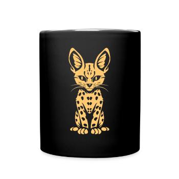 Serval - Tasse einfarbig - Schwarz - Vorne