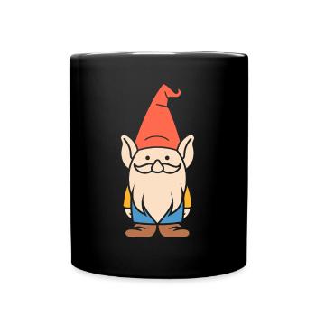 Zwerg - Tasse einfarbig - Schwarz - Vorne