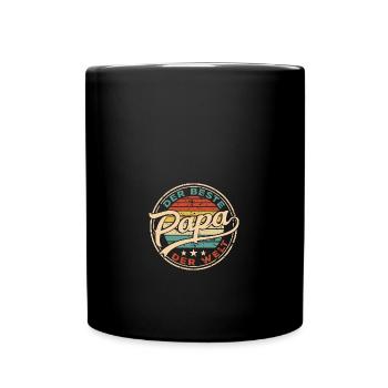 Der Beste Papa der Welt Vatertag - Tasse einfarbig - Schwarz - Vorne
