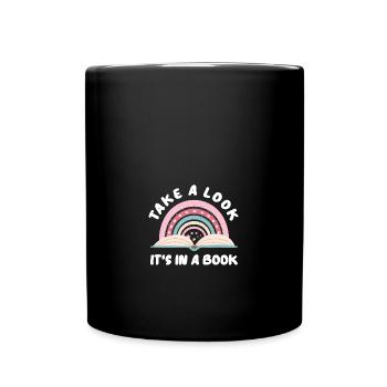 Books Book Reading Reading Bookworm Bookworm Bookaholic - Full Colour Mug - black - Front