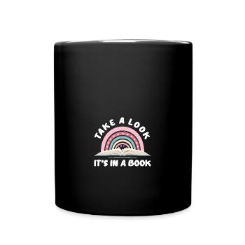 Books Book Reading Bookworm Bookworm Bookaholic - Full Colour Mug - black - Front