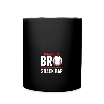 C’est mon frère, je suis juste ici pour le snack-bar - Mug uni - noir - Devant