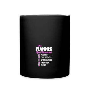 Planner Girl Checklist Stylos Autocollants Washi Coffee - Mug uni - noir - Devant