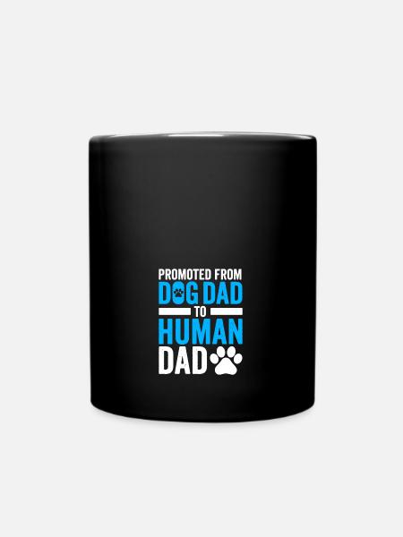 Drôle de nouveau papa promu de papa chien à papa humain - Mug uni - noir