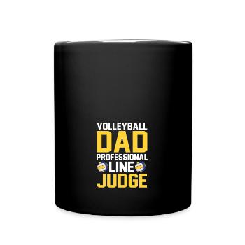 Volleyball Dad Professional Line Judge Funny - Full Colour Mug - black - Front
