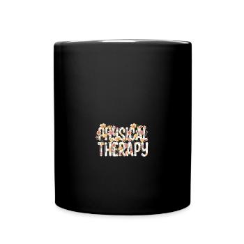 Physiothérapeute floral Flower Physical Therapy - Mug uni - noir - Devant