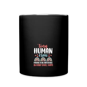Tiny Human Crew Pediatric Nursing Crew Peds Nurse - Full Colour Mug - black - Front