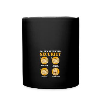 Golden Retriever Sécurité Funny Dog Golden - Mug uni - noir - Devant
