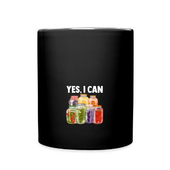 Drôle de conservation des aliments Oui, je peux mariner en pot - Mug uni - noir - Devant