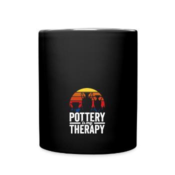 Pottering Funny Pottery Maker Pottery Is My - Full Colour Mug - black - Front