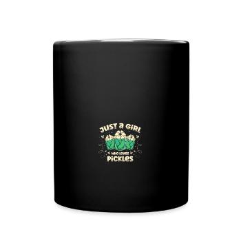 Pickle For Women Girls Pickles Dill Pickle - Full Colour Mug - black - Front