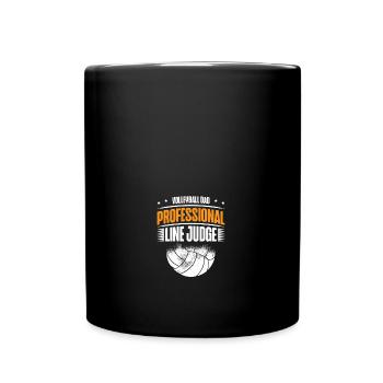 Volleyball Dad Professional Line Judge Funny - Full Colour Mug - black - Front