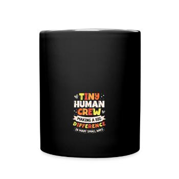 Tiny Human Crew Pediatric Nursing Crew Peds Nurse - Full Colour Mug - black - Front