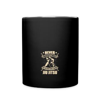 Never Underestimate An Old Man Who Trains Jiu - Full Colour Mug - black - Front