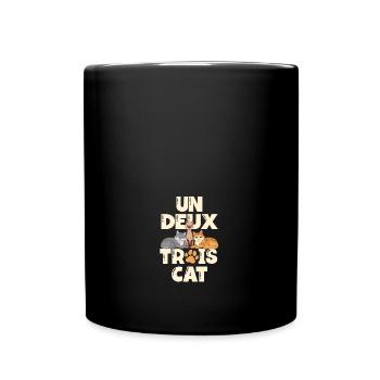Un Deux Trois Cat Funny Cat Lover - Mug uni - noir - Devant