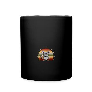 Rat Retro Heart Funny Mouse Rodent Lover Rat Owner - Tasse einfarbig - Schwarz - Vorne