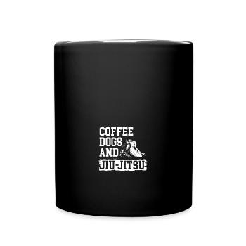 Café Chiens Jiu Jitsu Drôle BJJ Chiens Amoureux - Mug uni - noir - Devant