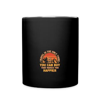 wild Camping hiking survival trekking Backpacker - Full Colour Mug - black - Front