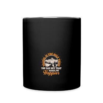 wild Camping hiking survival trekking Backpacker - Full Colour Mug - black - Front