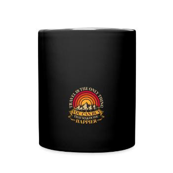 wild Camping hiking survival trekking Backpacker - Full Colour Mug - black - Front