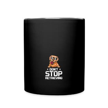 Don't Stop Retrieving Dog Retro Golden Retriever - Full Colour Mug - black - Front