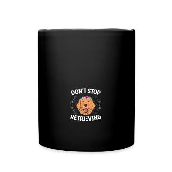 N’arrêtez pas de récupérer Dog Retro Golden Retriever - Mug uni - noir - Devant