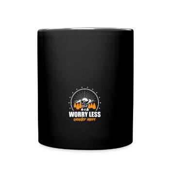 souci moins errer plus découvrir l’expérience - Mug uni - noir - Devant