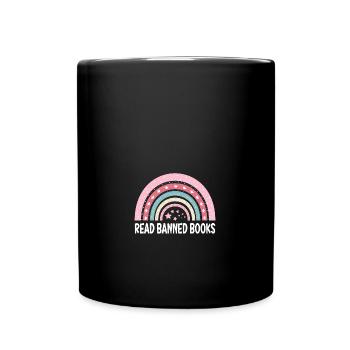Books Book Reading Reading Bookworm Bookworm Bookaholic - Full Colour Mug - black - Front
