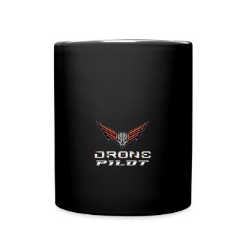 Drohne Drohnen Drohnenflug Drohnenpilot - Tasse einfarbig - Schwarz - Vorne