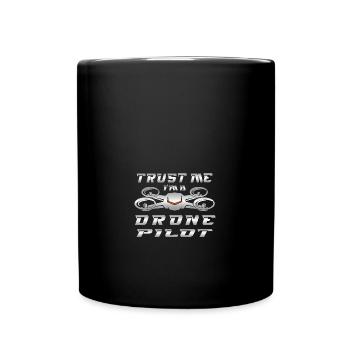 Drohne Drohnen Drohnenflug Drohnenpilot - Tasse einfarbig - Schwarz - Vorne