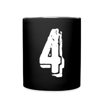 Maillot numéro 4 - Mug uni - noir - Devant