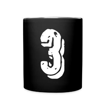 Maillot numéro 3 - Mug uni - noir - Devant