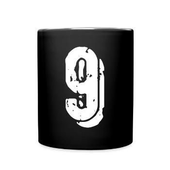Maillot à 9 chiffres - Mug uni - noir - Devant