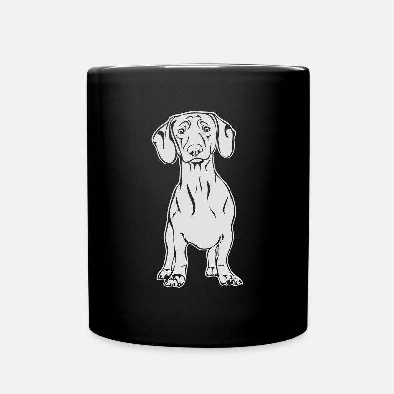 debout Teckel Teckel - Mug uni - noir