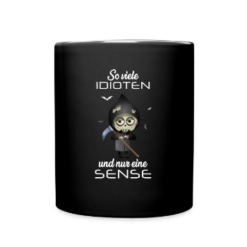 Bestatter | Leichenbestatter mit schwarzem Humor - Tasse einfarbig - Schwarz - Vorne