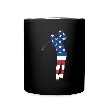 Sport Us Flag Golf - Mug uni - noir - Devant